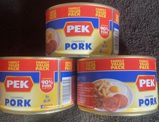 3 cans of PEK Chopped Pork ham