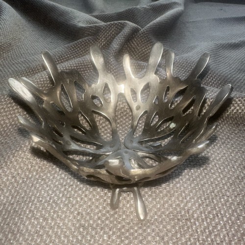 Vintage silver plated candle - silver,
