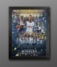 Tottenham Hotspur Spurs Europa Winners Framed 12x16 Montage Display