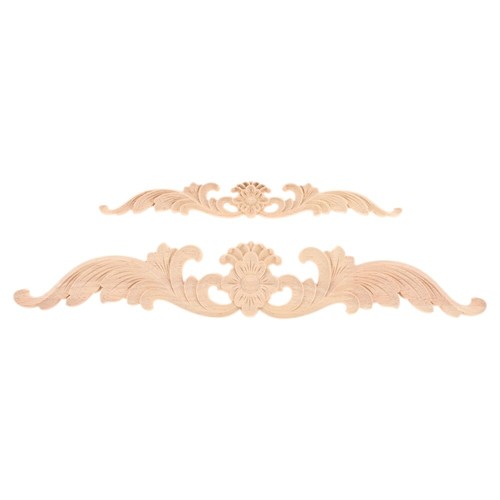 2pc unfinished wood - unfinished, appliques