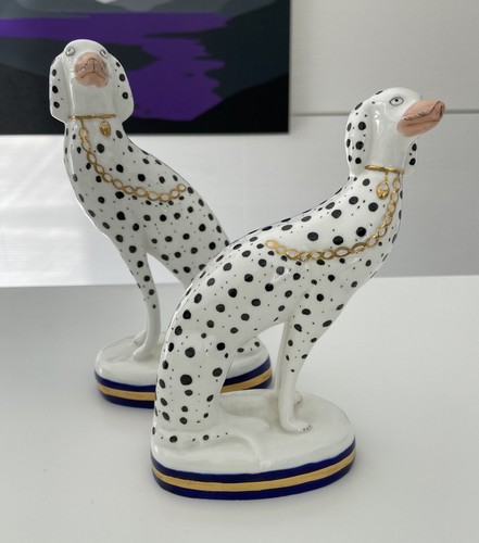 Pair spotted wimpole dogs - pair, of