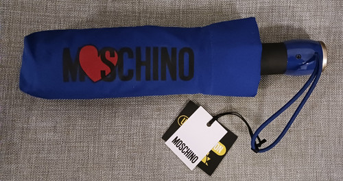 Moschino blue umbrella with - moschino,
