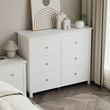Nairn White 3+3 Drawer Double