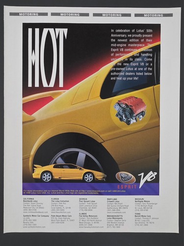 1998 print lotus esprit v8 - 1998,
