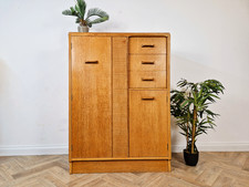 G Plan E Gomme Gold Label 1950's Vintage Wardrobe Cabinet Chest Drawers