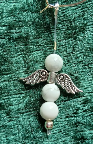 Handmade beaded angel - , with