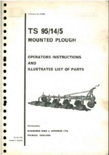 Ransomes mounted plough ts95 - ,