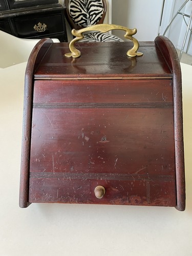 Antique wooden coal scuttle - antique,