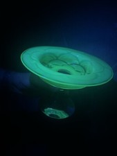 Antique Art Nouveau Uv Reflective Loetz?Ikora? WMF?Glass Silver plated Vase Bowl