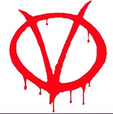 V for Vendetta Style Sticker