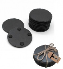 10 x 10 cm Round Natural Slate