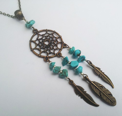 Bronze blue turquoise gemstone - bronze,