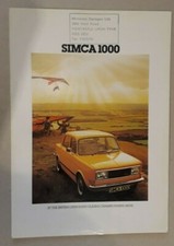 Simca 1000 LS & GLS Brochure 1977