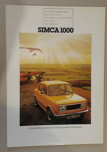 Simca 1000 gls - 1000, brochure