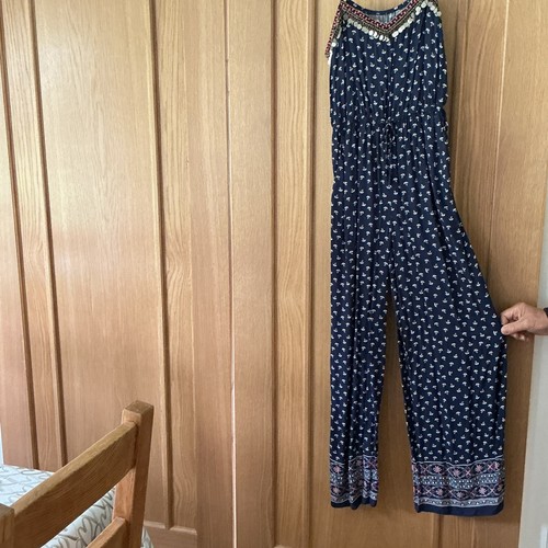 Mantaray ladies navy jumpsuit - ladies,