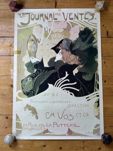 Art nouveau wall - poster, 1970s