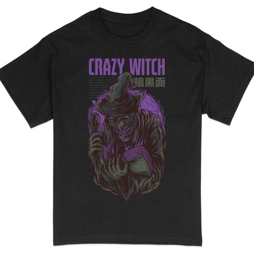 Spooky witch graphic tee - witch,