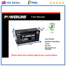 AGM Car Battery 020AGM