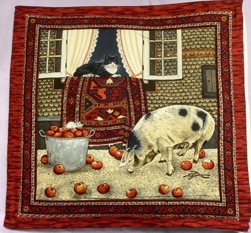 Quilted pig cushion cover - 2,