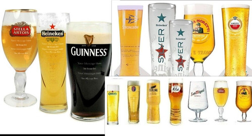 Branded beer glasses heineken - beer,