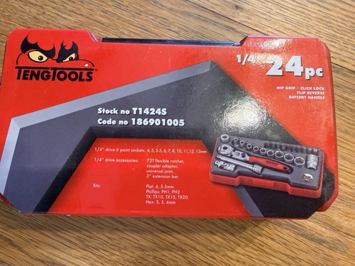 Teng tools t1424s 24pc - teng, 1/4”
