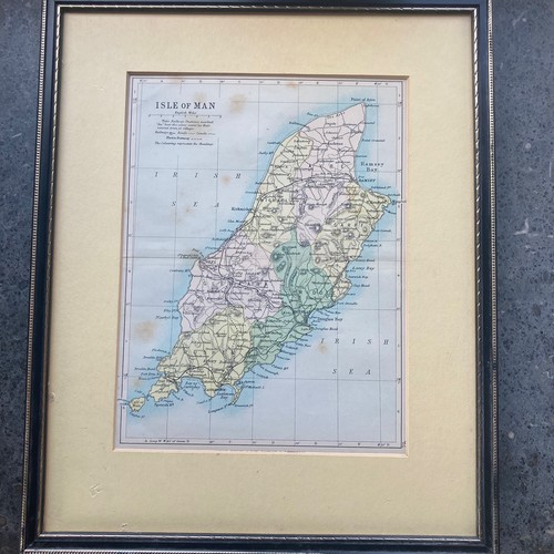 Framed antique map the - of, isle