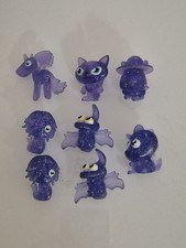 Moshi Monsters Purple Glitter Moshling Figures Bundle Set Lot Of 8