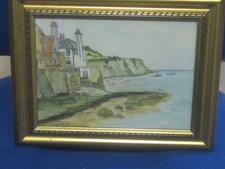 Original Gilt Framed Watercolour of Robin Hoods Bay Yorkshire by Jacques Roberts