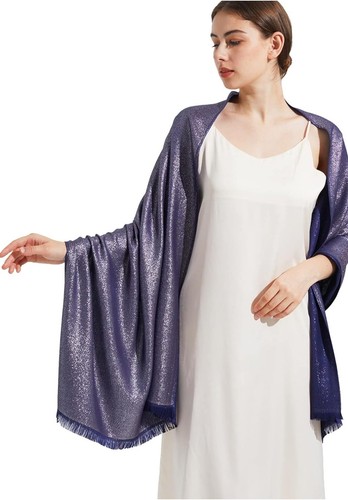 Sparkling metallic shawl - shawl, wrap