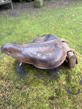 French Leather Bicycle Saddle