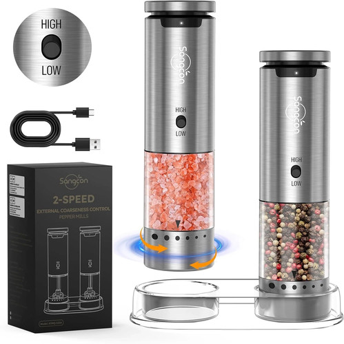 Salt and pepper grinder - salt, grinder-