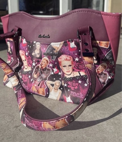 Handmade purple pink leather - purple/pink,
