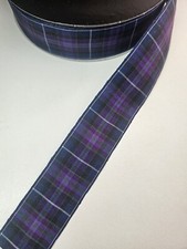 25 METRE ROLL 25mm MODERN PRIDE OF  SCOTLAND TARTAN RIBBON 25MM WIDE