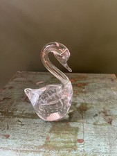 Glass Swan Clear Figurine
