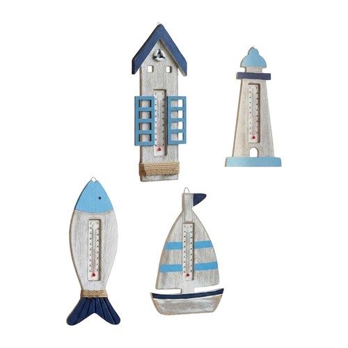 Wooden wall thermometer - wooden,