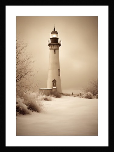 Soft lighthouse framed wall - lighthouse,