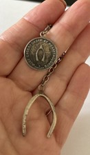 Antique Charm Fob Most Cheery Order of Merrythoughts Club Sterling Silver 1930s