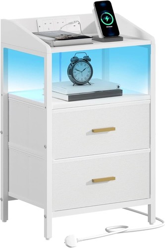 Led bedside table drawers - led, 2