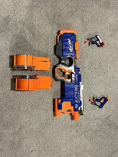NERF guns, NERF brand, used, blue and white and black 