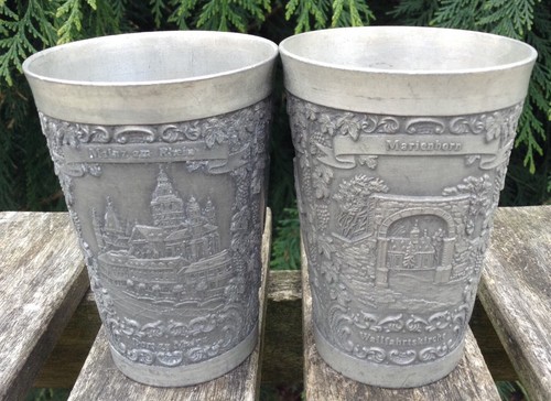 Pair vintage german pewter - pair,