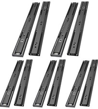 AOLISHENG 5 Pair Soft Close Drawer Runners Drawer Slides 600mm Heavy Duty 45kg