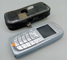 NOKIA 3120 RH-19 Blue/Silver ORANGE 3MB 1.5" Button Phone. Belt Holster UNTESTED