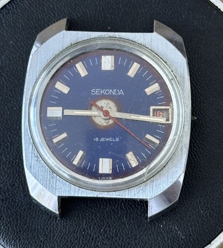 Vintage sekonda 2214 blue dial - 2214,