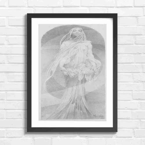 Art nouveau woman - art,