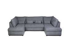 Grey Corner U Shaped Sofa Bed