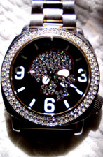Marc Echo Crystal Skull Watch