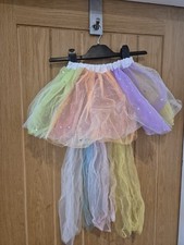 Rainbow Tutu With Train - Pink White