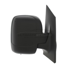 Fits Fiat Scudo 2007-> Wing Mirror Twin Glass Electric Black Drivers Side Right