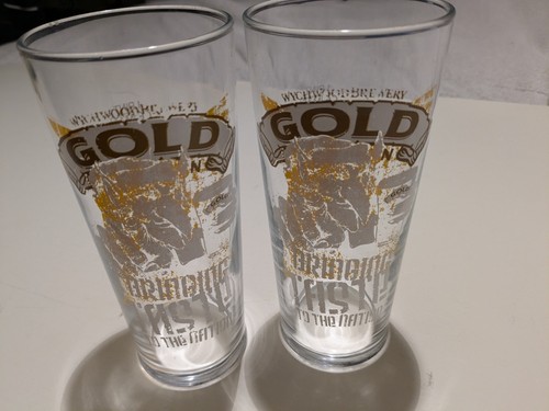 Wychwood gold pint glasses - x,