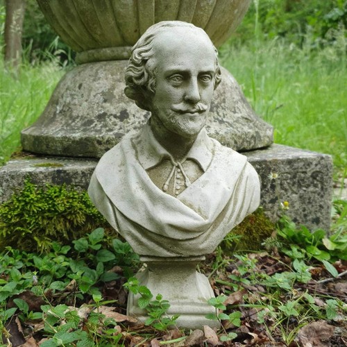 Shakespeare bust garden - shakespeare,